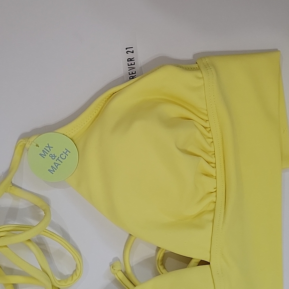 NWT, Forever 21 Mix & Match two piece bikini set in yellow women's size Small - Picture 2 of 10